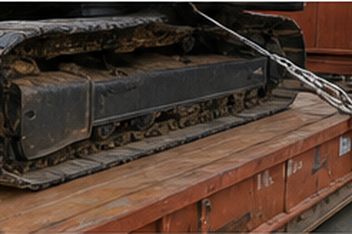 Used excavator export loading proof before shipment