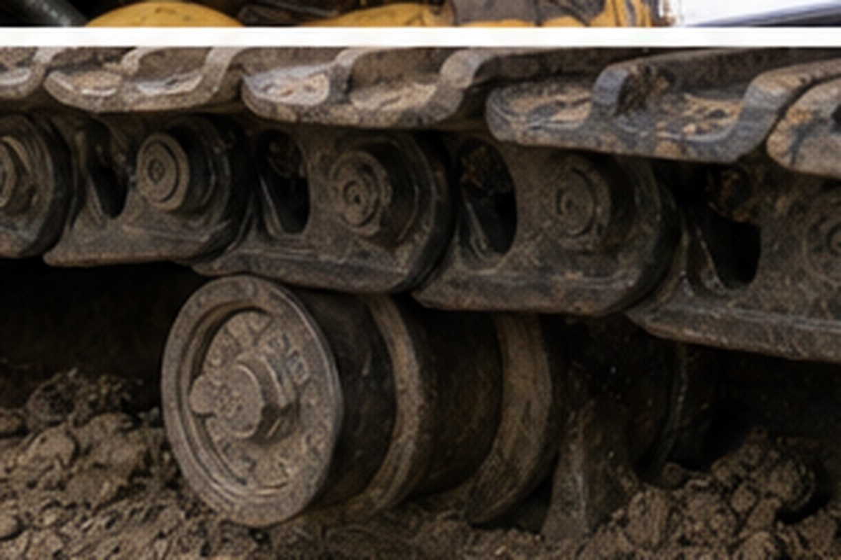 Used excavator undercarriage wear measurement