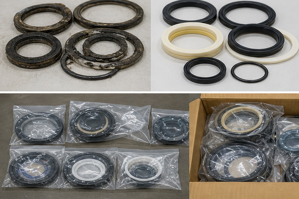 Cylinder rod and seal leakage inspection