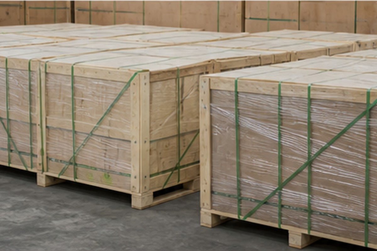 Excavator undercarriage parts export packing for Indonesia buyer