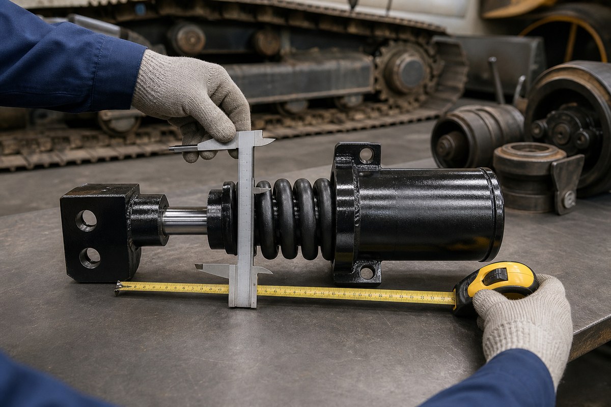 Track adjuster recoil spring dimension measurement