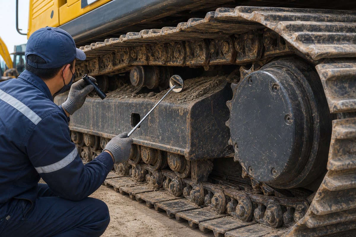 Cek undercarriage excavator bekas