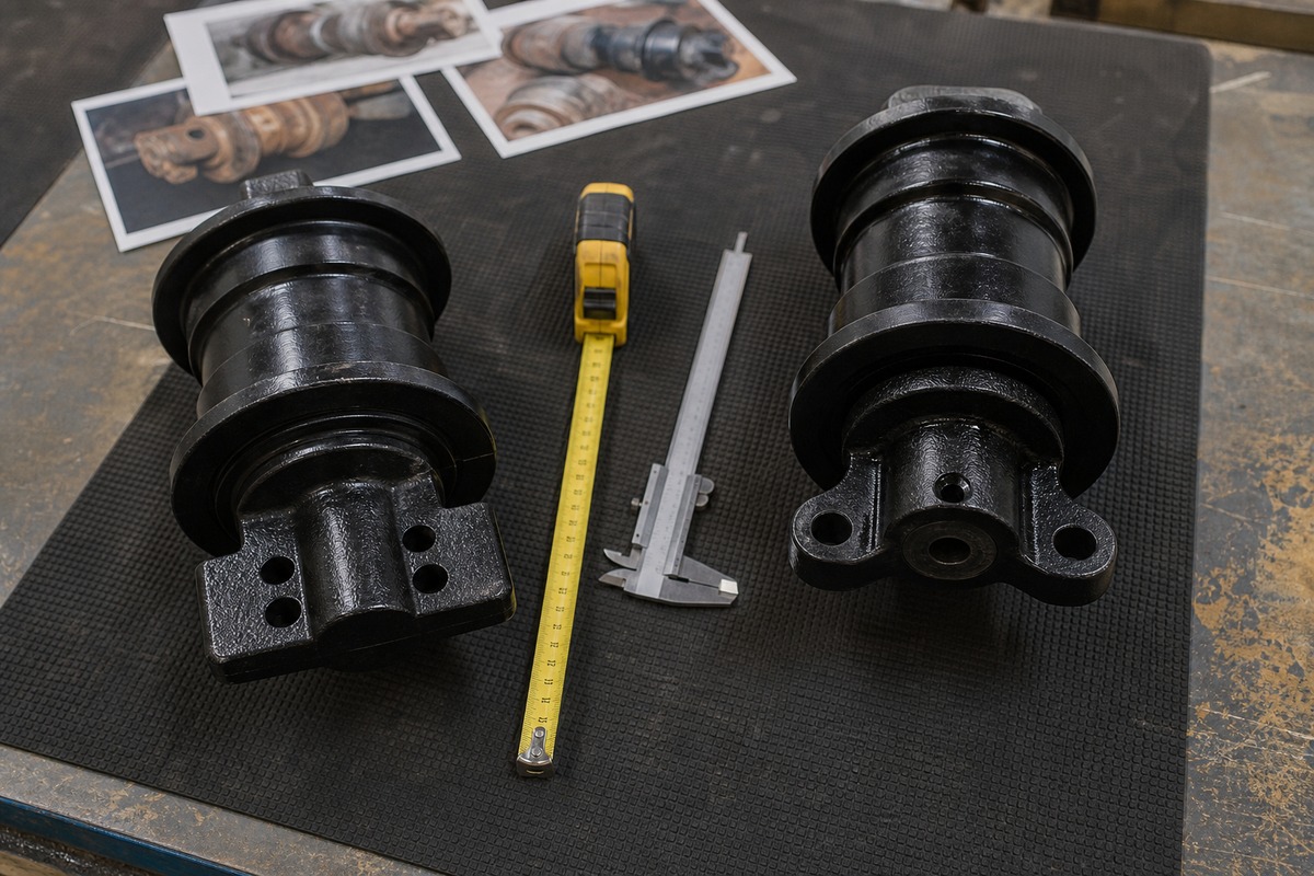 Similar excavator undercarriage parts compared to avoid wrong fitment