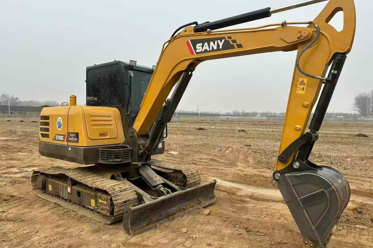SANY SY60C used excavator product photo showing condition evidence for supplier comparison
