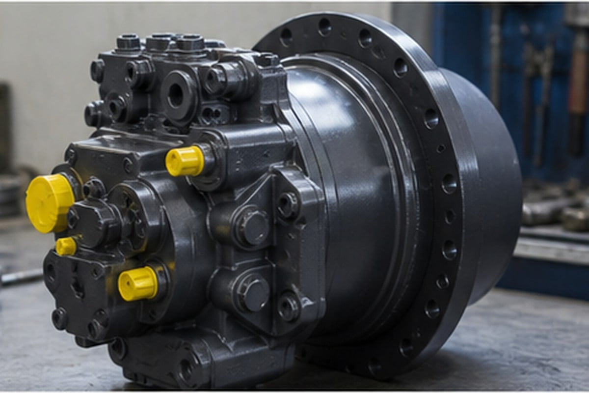 Rebuilt hydraulic and final drive parts with capped ports and test evidence