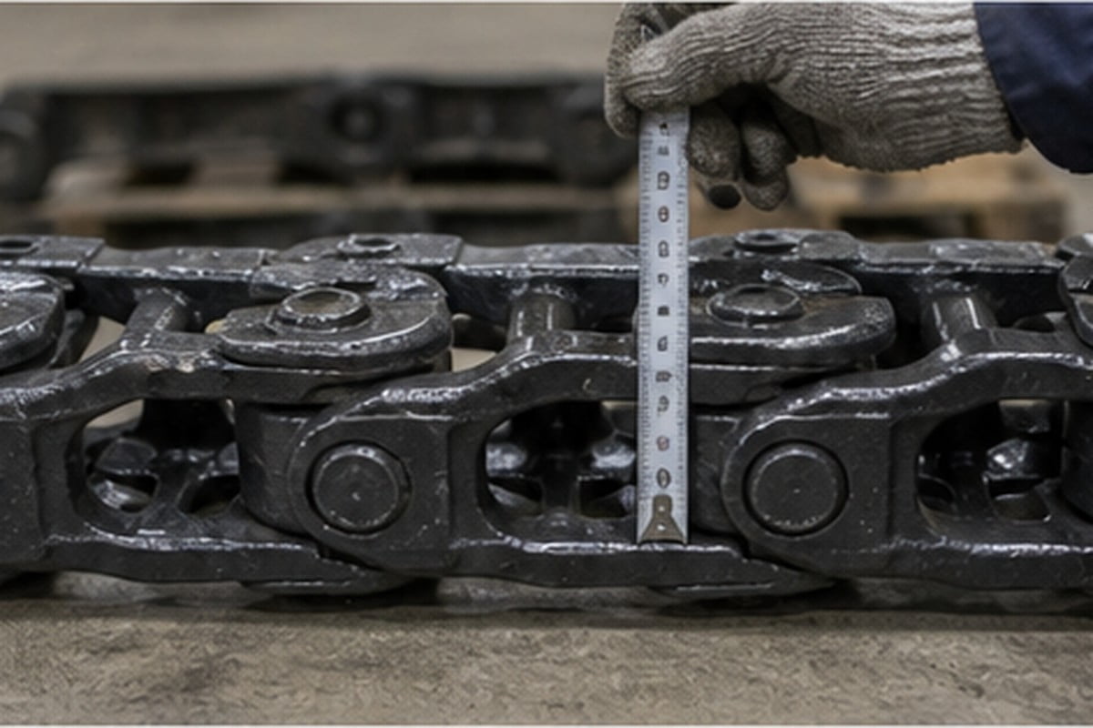 Rodillos idler y sprocket inspeccionados para desgaste y compatibilidad