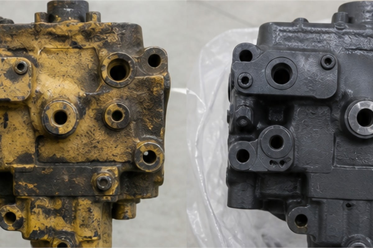 SANY excavator undercarriage roller measurement before export