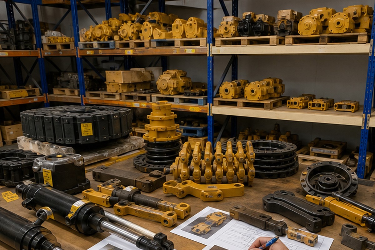 Repuestos compatibles para excavadora revisados en almacen