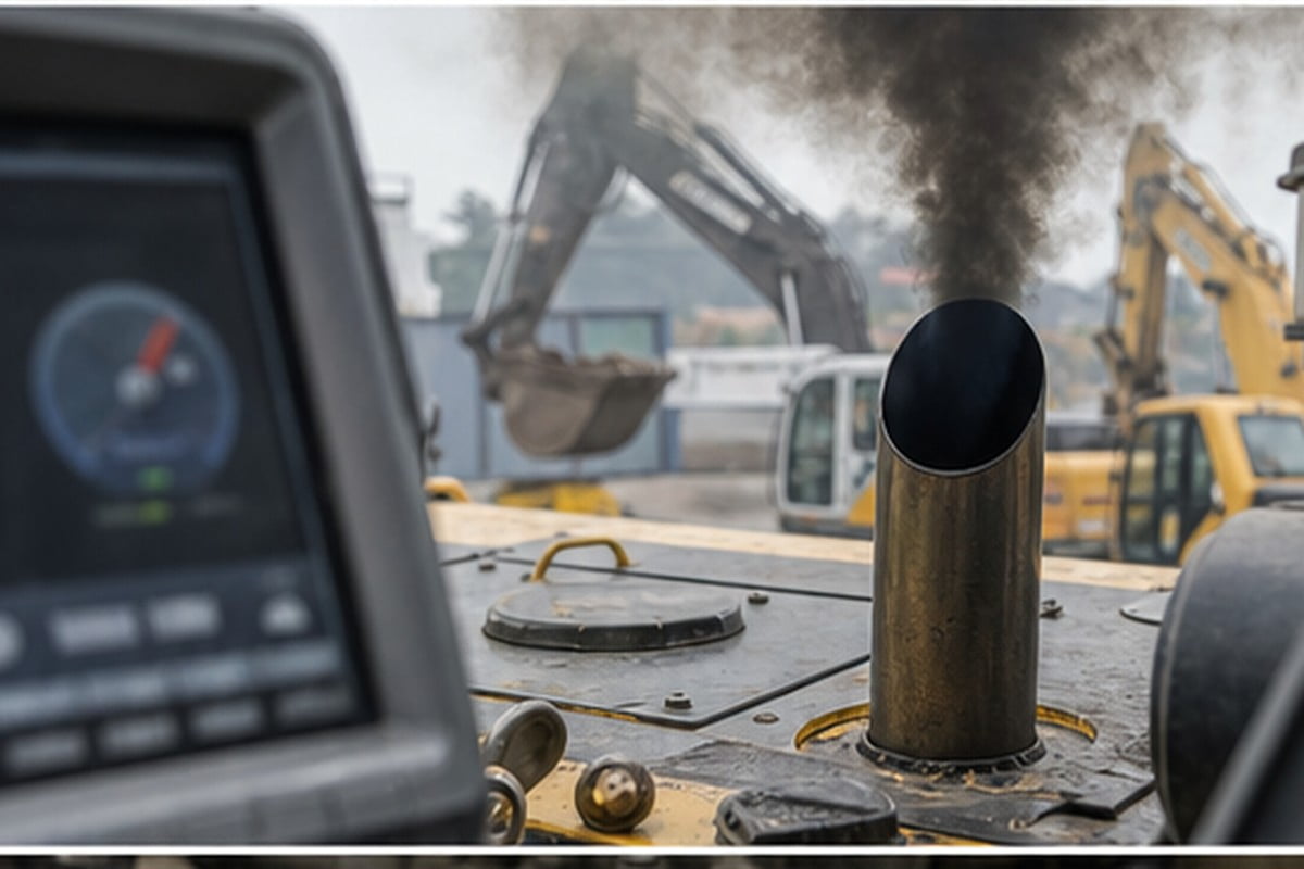 Used excavator cold start and running test evidence before import