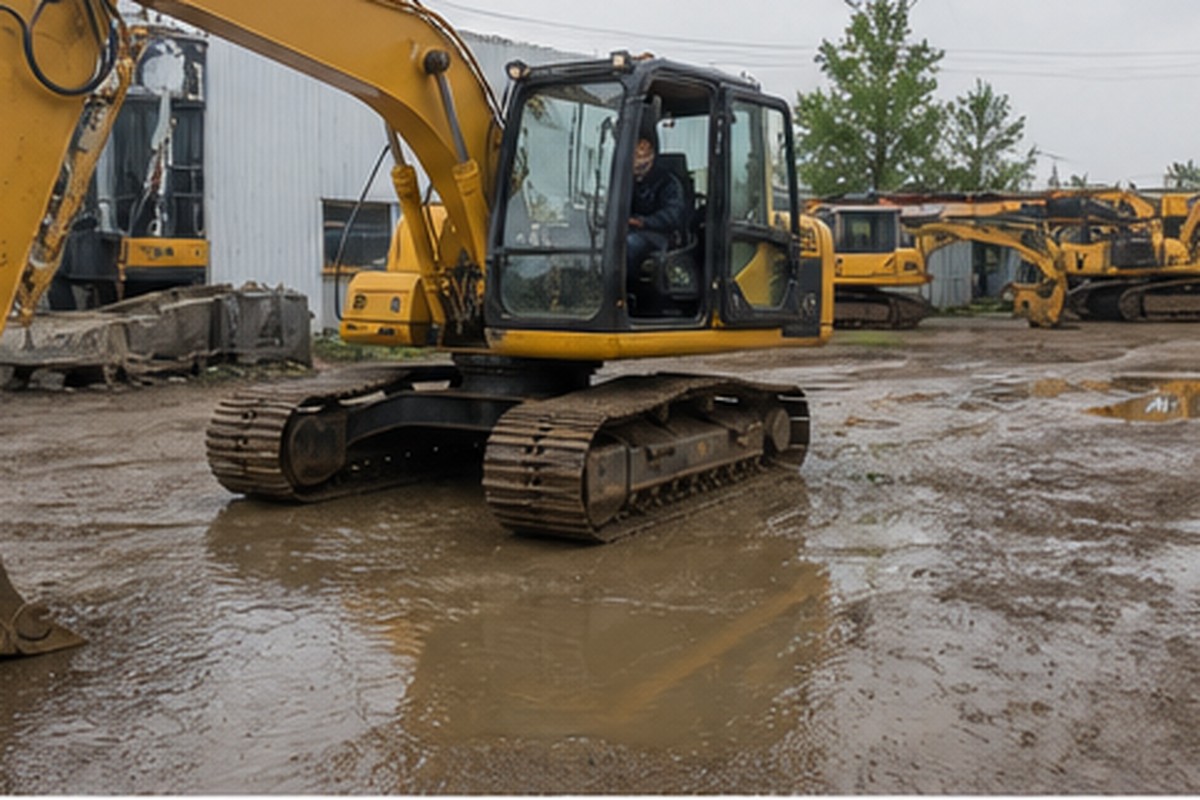 Warm operation ground drip check for used excavator
