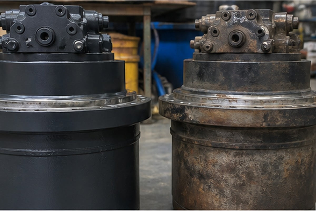 Volvo final drive shaft spline and hydraulic port layout check